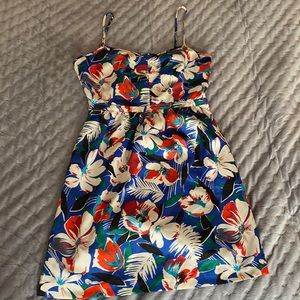 J Crew Factory Spaghetti Strap Floral Dress 4
